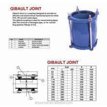 Junta Gibault de hierro dúctil (utilizada para tubería de pvc o tubería de acero)